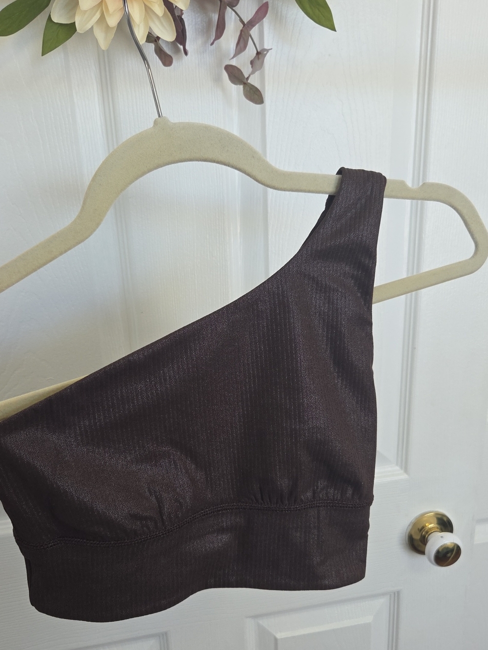 One-Shoulder Bralette in Dark Brown Lululemon Size 2